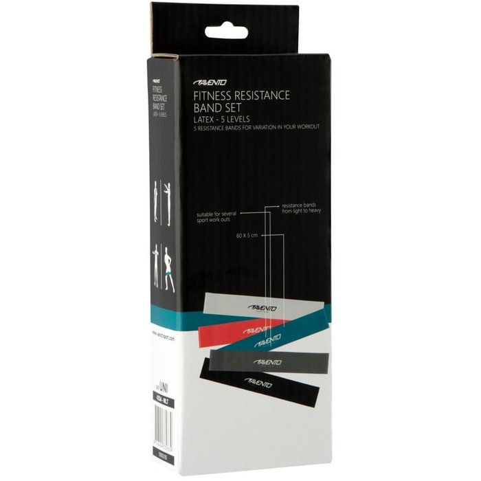 Avento® Avento® - Jeu de bandes de résistance Latex • 5 Niveaux • Multi
