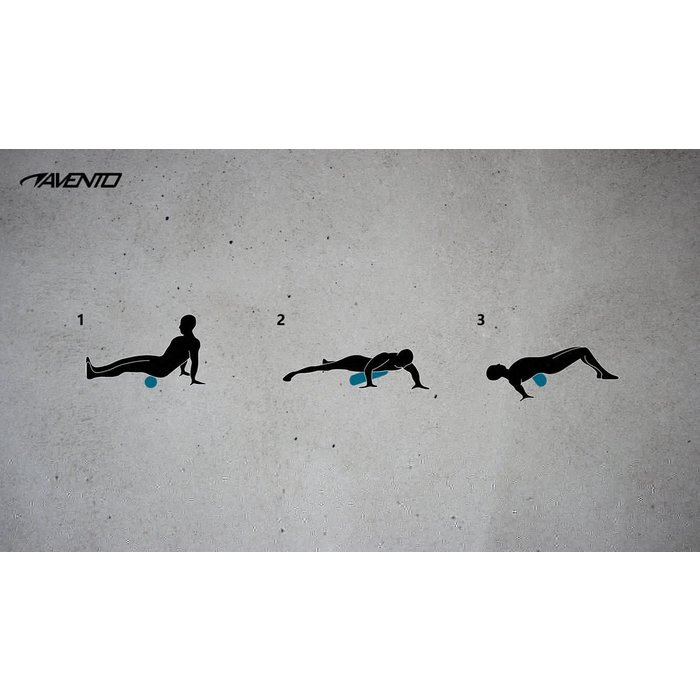 Avento® Avento® - Massage Roller Foam • WAVE • Noir/Bleu