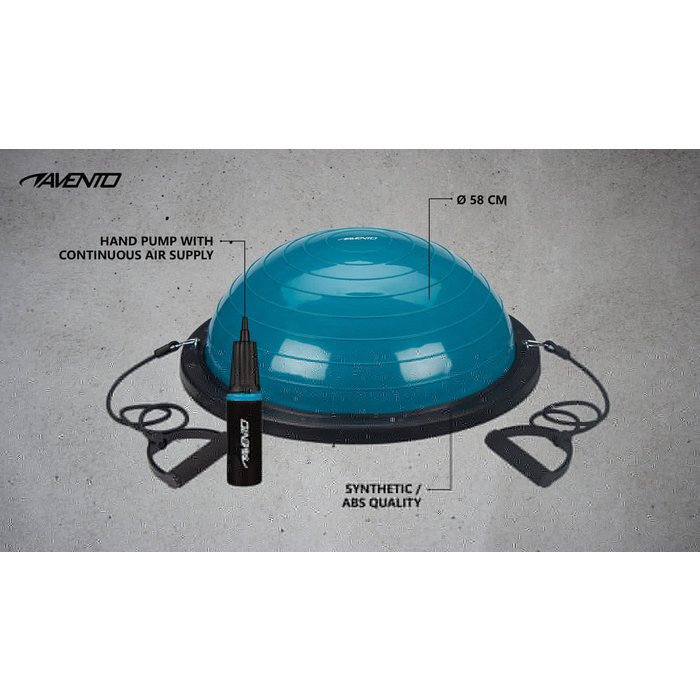 Avento® Avento® - Balanstrainer + 2 Weerstandsbanden • Ø 58 CM • Blauw/Zwart