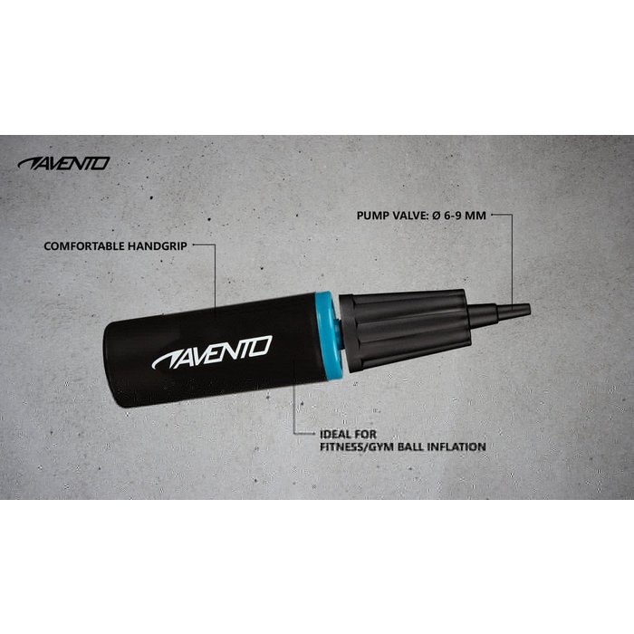 Avento® Avento® - Pompe à main pour le fitness / gymball • DOUBLE ACTION • Noir