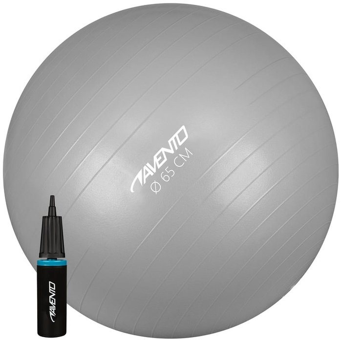 Avento® Avento® - Fitness / Gymball + Pompe • Ø 65CM • Argent