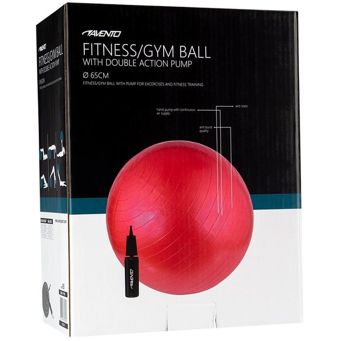 Avento® Avento® - Fitness / Gymball + Pompe • Ø 65CM • Rose