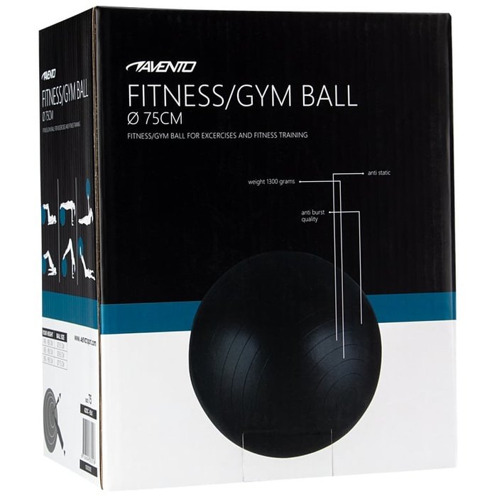 Avento® Avento® - Fitness/Gymbal • Ø 75 CM • Zwart