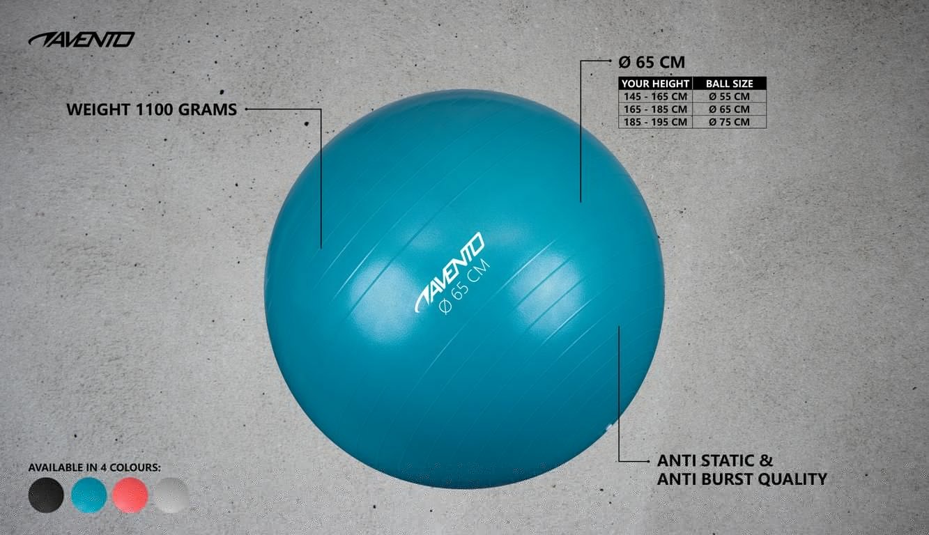 Avento® Avento® - Fitness/Gymball • Ø 65 CM • Silver
