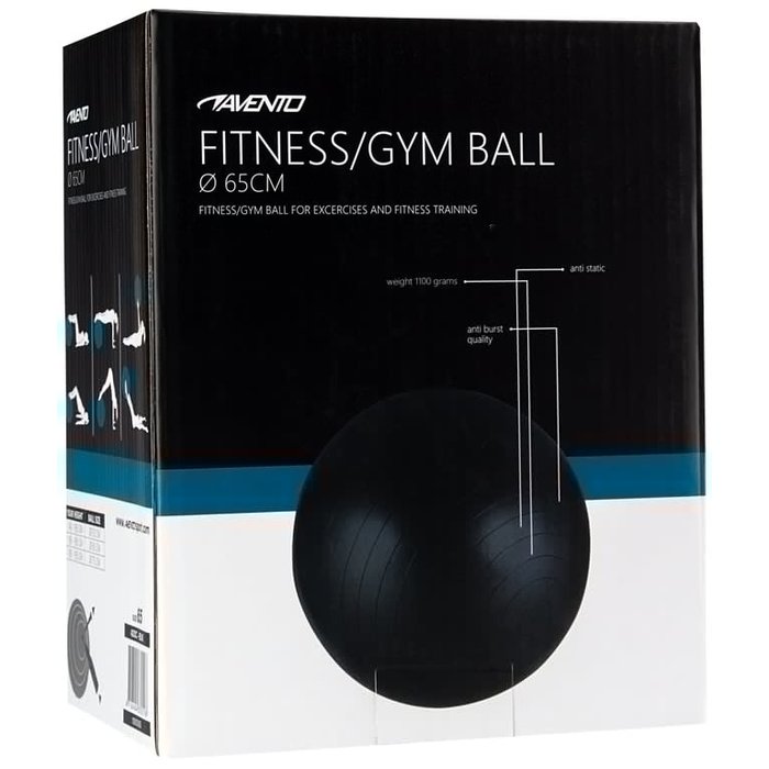 Avento® Avento® - Fitness/Gymball • Ø 65 CM • Schwarz