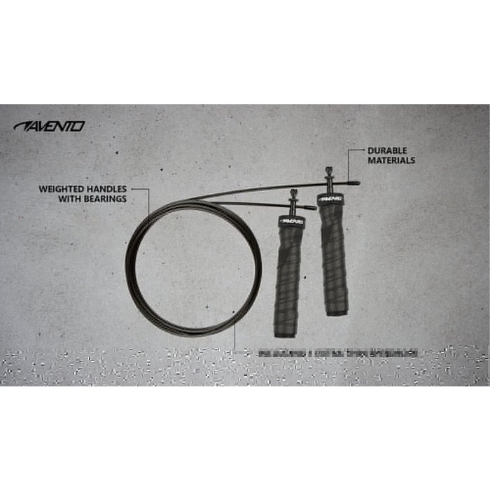 Avento® Avento® - Springseil-Set • HEAVY DUTY • Schwarz/Blau