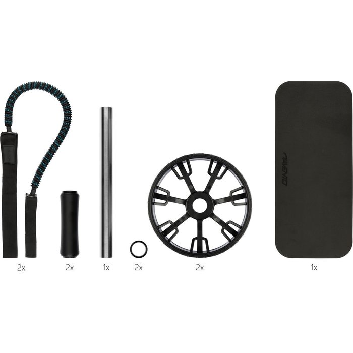 Avento® Avento® - Power AB-Roller + Widerstandsbänder • HEAVY DUTY • Schwarz/Blau