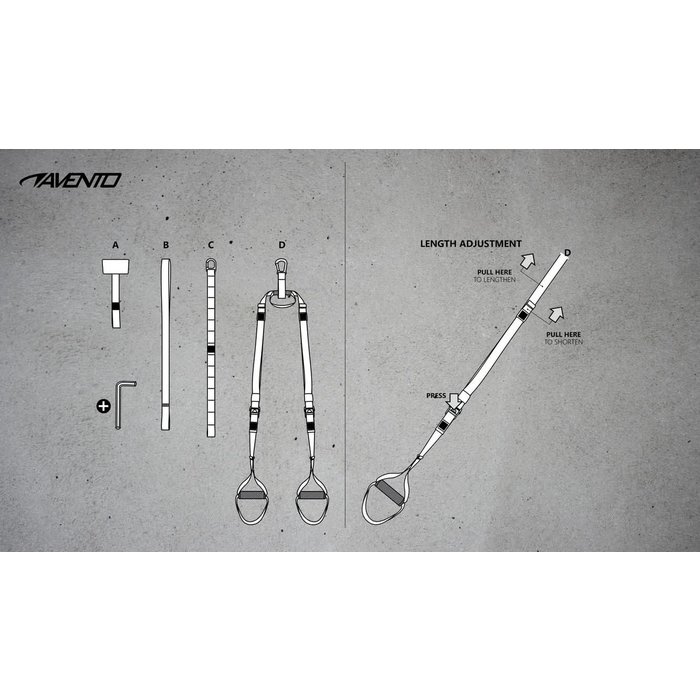 Avento® Avento® - Suspension Trainer Set  • Black/Blue