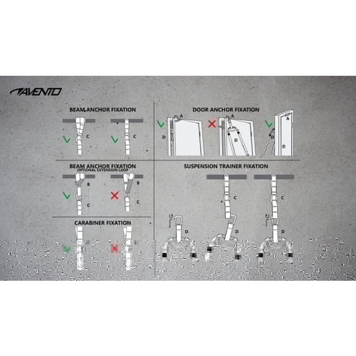 Avento® Avento® - Suspension Trainer Set • Zwart/Blauw