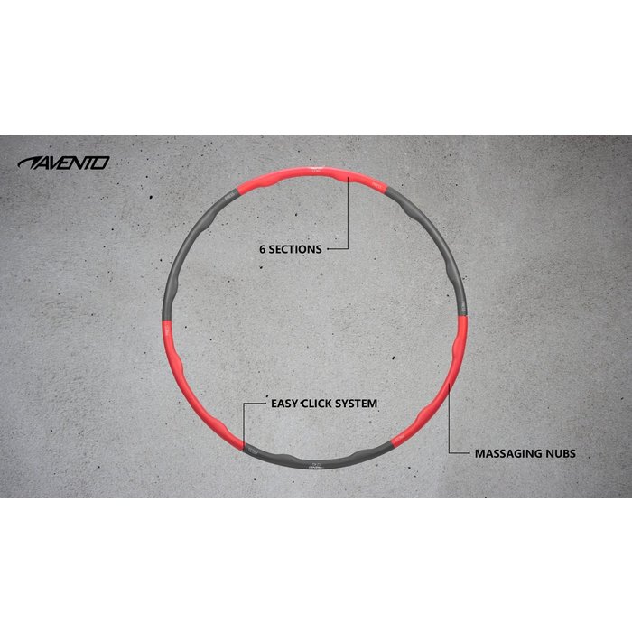 Avento® Avento® - Fitness Hoelahoop Foam • 1.2 KG • Roze/Grijs