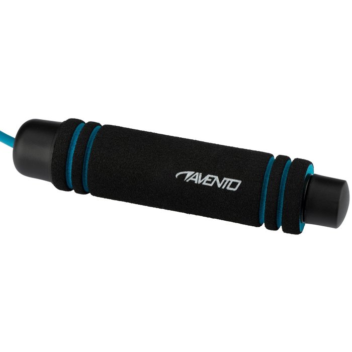 Avento® Avento® - Corde à sauter • FOAM GRIP • Noir/Bleu