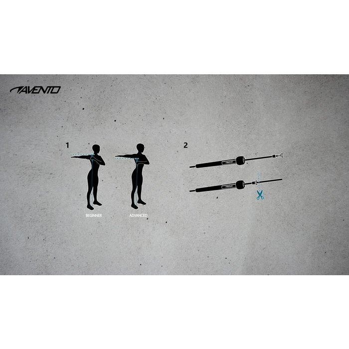 Avento® Avento® - Springtouw Basic • SLIM GRIP • Zwart