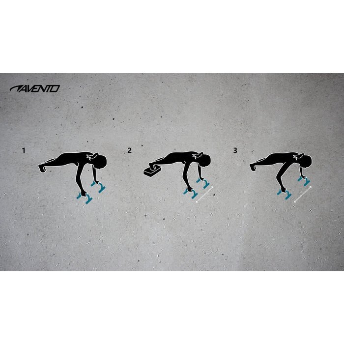 Avento® Avento® - Push-up Grips • Black/Blue
