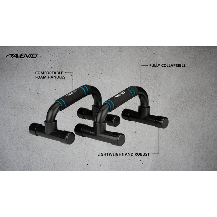Avento® Avento® - Push-up Grips • Noir/Bleu