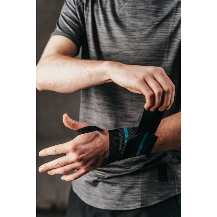 Avento® Avento® - Wrist Wraps • Pair • Black/Blue