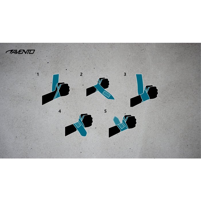 Avento® Avento® - Wrist Wraps • Pair • Black/Blue