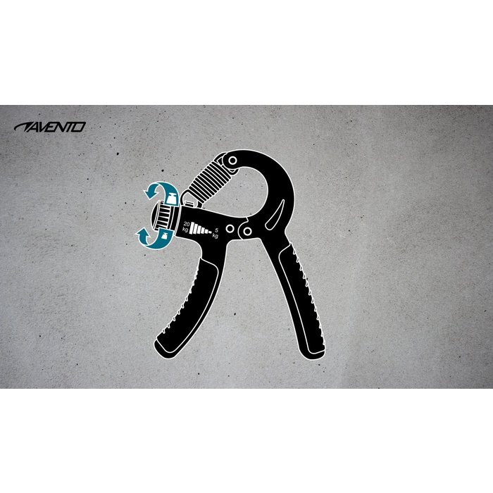 Avento® Avento® - Handklemme Einstellbar • 5-20 KG • Schwarz/Grau