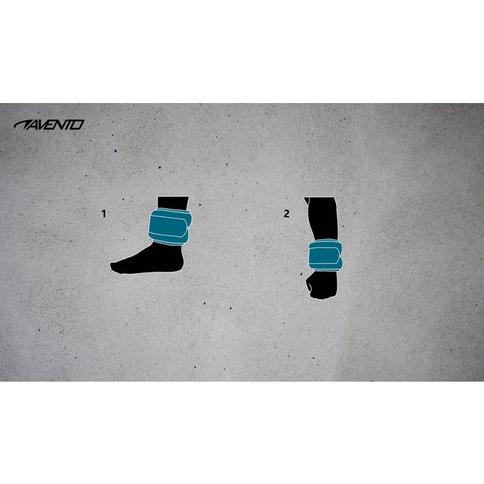 Avento® Avento® - Handgelenk/Knöchel Gewicht Neopren • 2X 1.0 KG • Schwarz/Blau