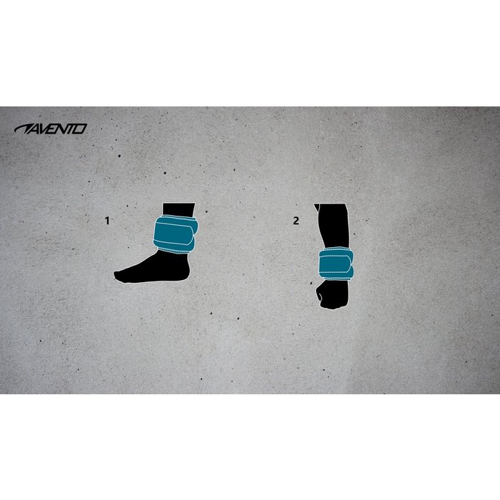 Avento® Avento® - Handgelenk/Knöchel Gewicht Neopren • 2X 0.5 KG • Schwarz/Blau