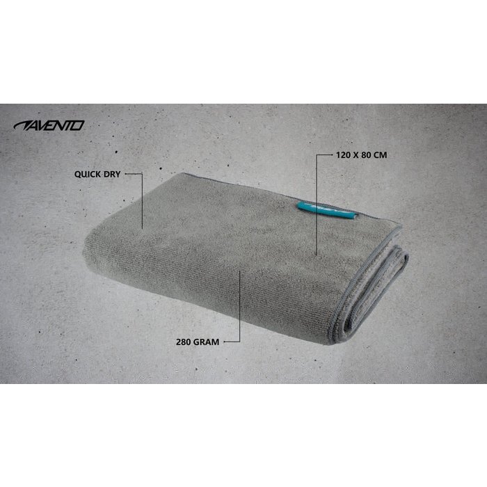 Avento® Avento® - Serviette de sport  MicroFibre • 120 X 80 CM • Gris