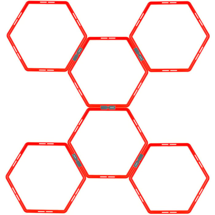 Avento® Avento® - Training frame Hexagon • 6 -piece • Fluorescent orange/Anthracite