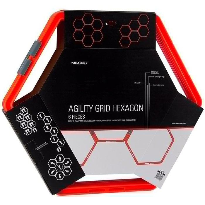 Avento® Avento® - Training frame Hexagon • 6 -piece • Fluorescent orange/Anthracite