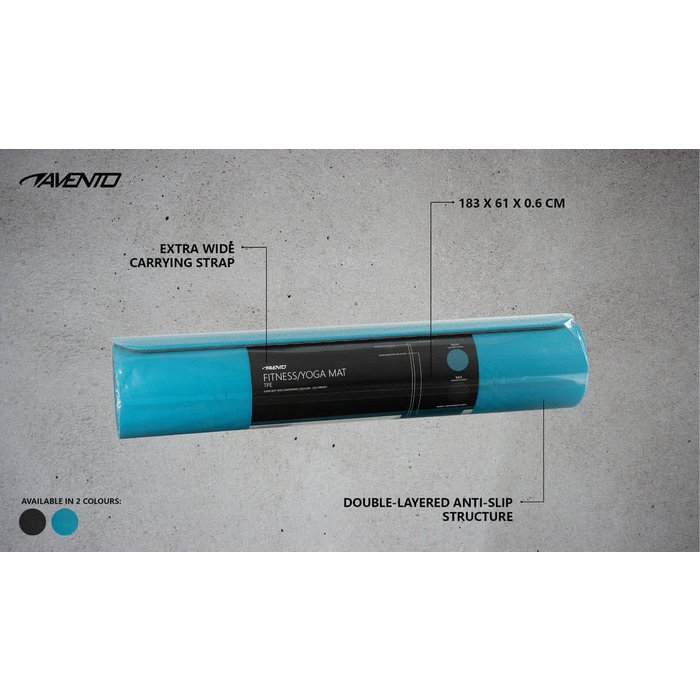 Avento® Avento® - Fitness/Yoga MAT TPE • Blau/Schwarz