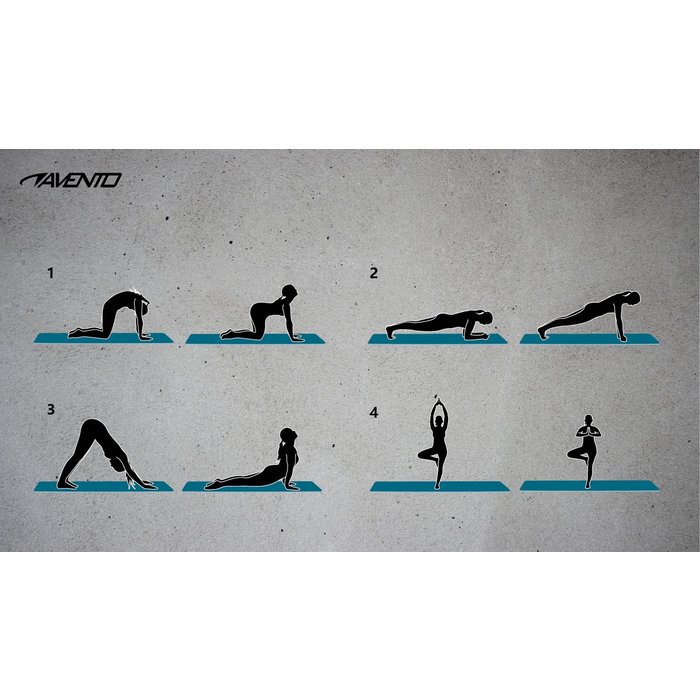 Avento® Avento® - Fitness/Yoga MAT TPE • Blau/Schwarz