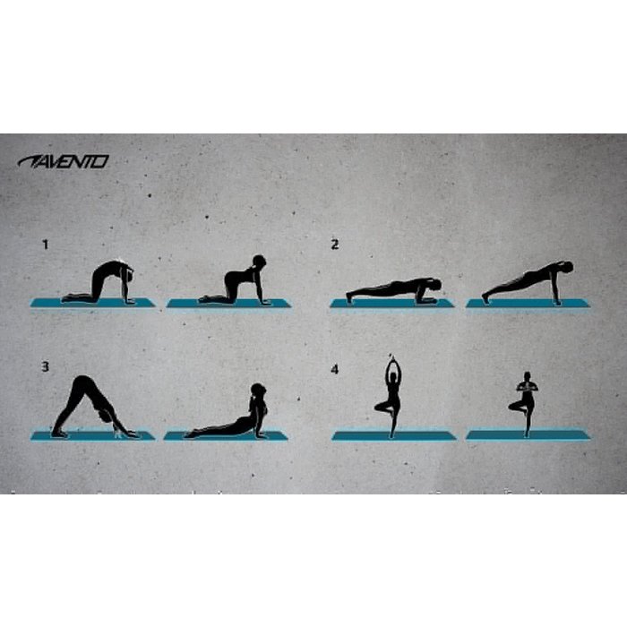 Avento® Avento® - Fitness Mat Print Neopreen • Blue/Gray