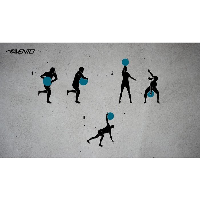 Avento® Avento® - Water Bag Multi-trainer Opblaasbaar • BALL 15 L /15 KG • Transparant/Zwart