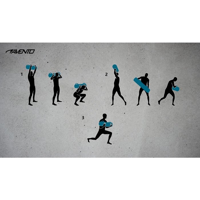 Avento® Avento® - Sac à eau gonflable Multi-trainer • TUBE 20 L /20 KG • Transparent/Noir