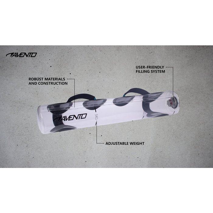 Avento® Avento® - Sac à eau gonflable Multi-trainer • TUBE 14 L /14 KG • Transparent/Noir