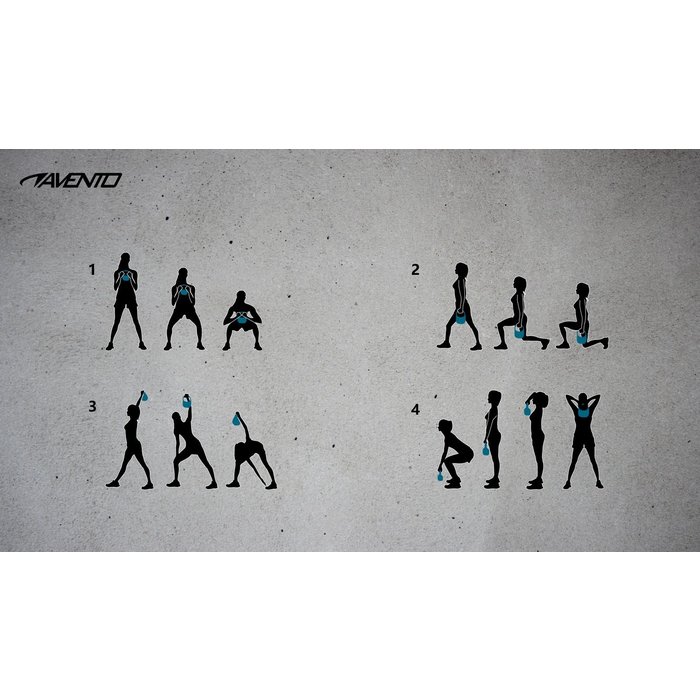 Avento® Avento® - Kettlebell • 8 KG • Noir