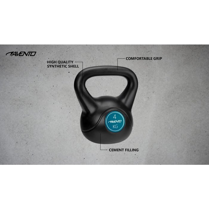 Avento® Avento® - Kettlebell • 4 KG • Zwart