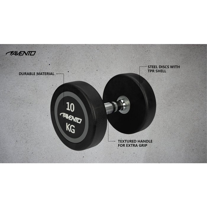 Avento® Avento® - Halter • 10 KG • Noir/Gris