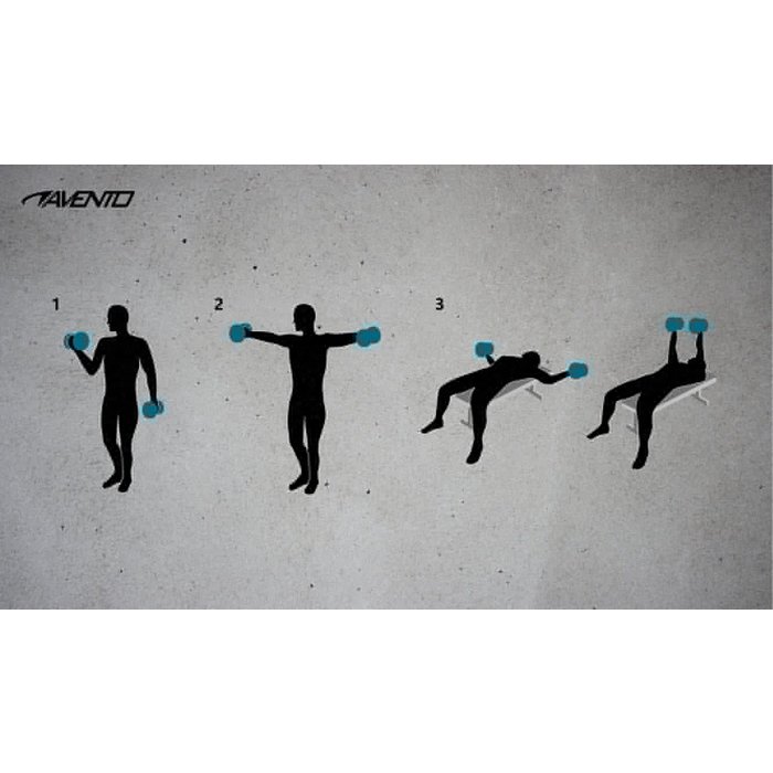 Avento® Avento® - Halter • 10 KG • Zwart/Grijs