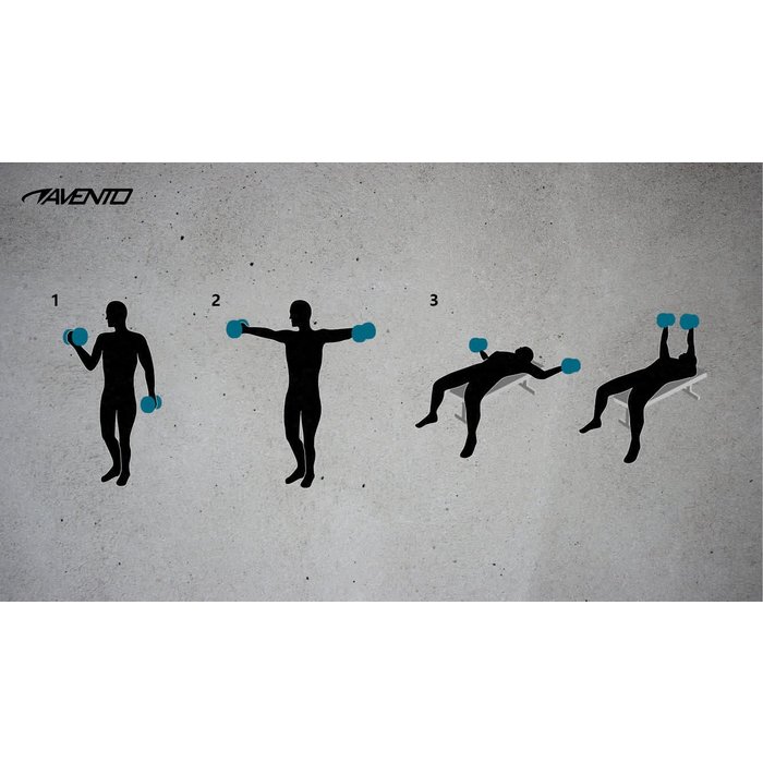 Avento® Avento® - Halter • 7.5 KG • Noir/Bleu