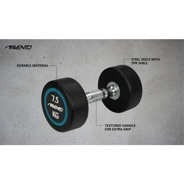 Avento® Avento® - Halter • 7.5 KG • Zwart/Blauw