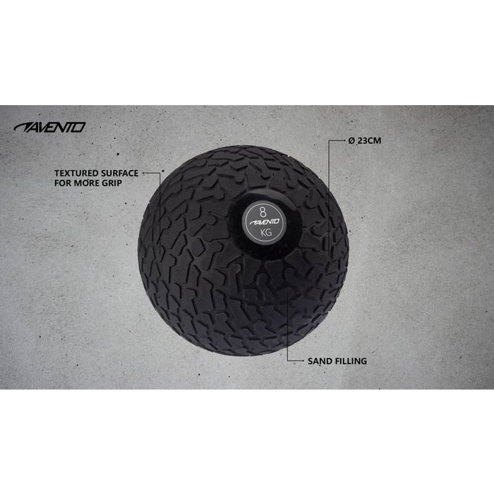 Avento® Avento® - Slam ball with profile • 8 KG • Black/Gray