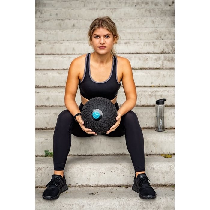 Avento® Avento® - Slam Ball mit Profil • 6 KG • Schwarz/Blau