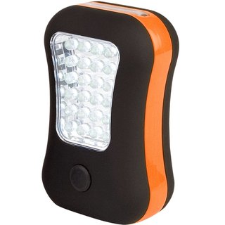 Abbey Camp® Lampe de camping LED 2 en 1 • Orange/Noir