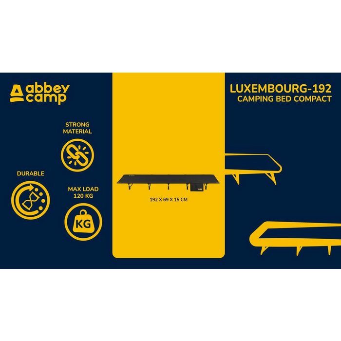 Abbey Camp® Abbey Camp® - Camping bed Low • LUXEMBOURG-192 • Black