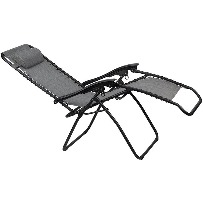Abbey Camp® Abbey Camp® - Chair - Chaise Longue IV • BELLAGIO-112 • Gray / Dark gray