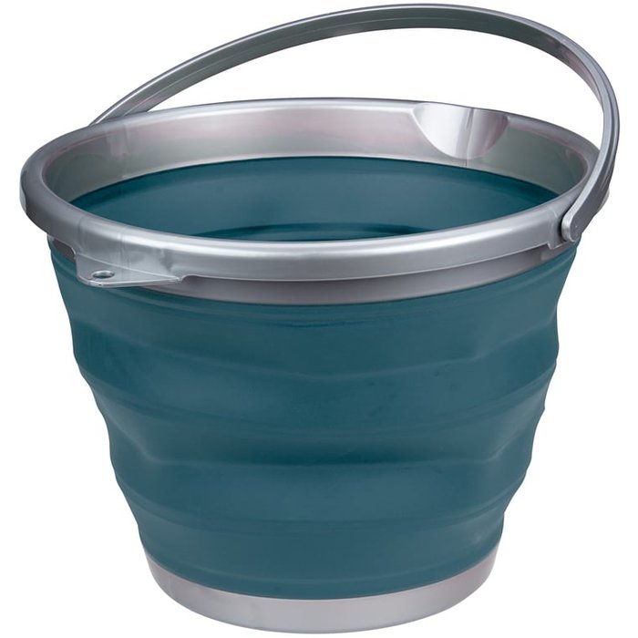 Abbey Camp® Abbey Camp® - Foldable bucket 10 Liter • LUGANO-010 • Blue/Gray