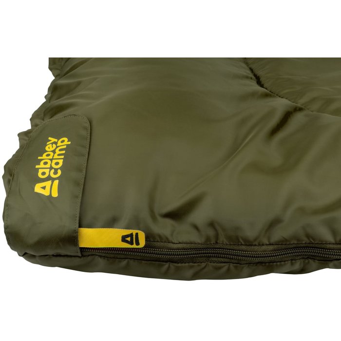 Abbey Camp® Abbey Camp® - Slaapzak Dekenmodel • AMSTERDAM-07 • Legergroen/Zand