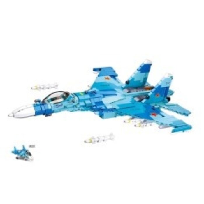 Sluban Sluban - Blue jet fighter M38-B0985 - #16087