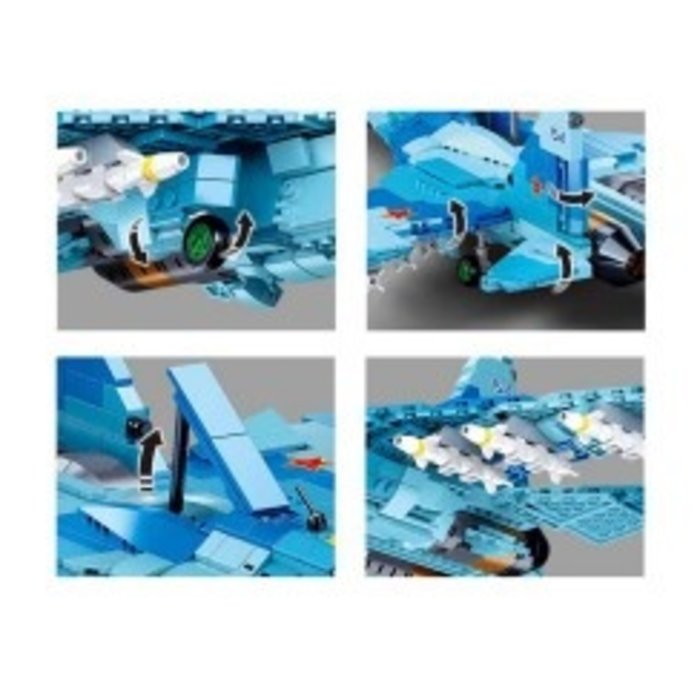 Sluban Sluban - Blue jet fighter M38-B0985 - #16087
