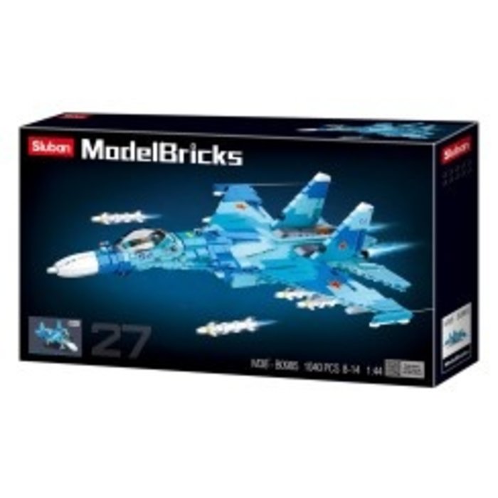 Sluban Sluban - Blue jet fighter M38-B0985 - #16087
