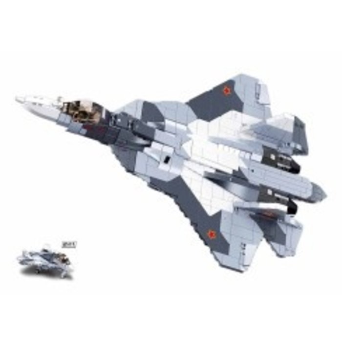 Sluban Sluban - Grey white jet fighter 2in1 M38-B0986 - #16155