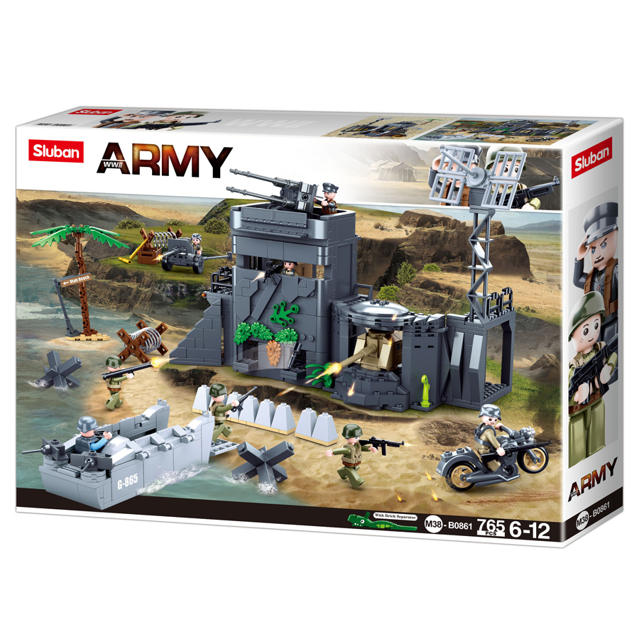 Sluban The Atlantic Wall M38-B0861 WWII Field Battle Building Set